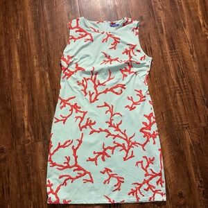 J. McLaughlin Mint Red Coral Reef Sophia Sheath Dress XL